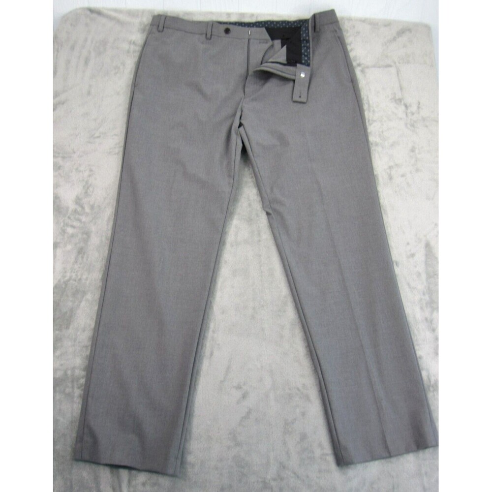 Ralph Lauren Mens Sz. 40x32 (Actual 38x31) Dress Pants Gray Flat Front RN-90736